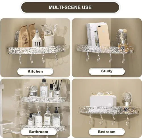 Corner Bathroom Shower Shelf Storage Basket, Wall Mounted Organizer