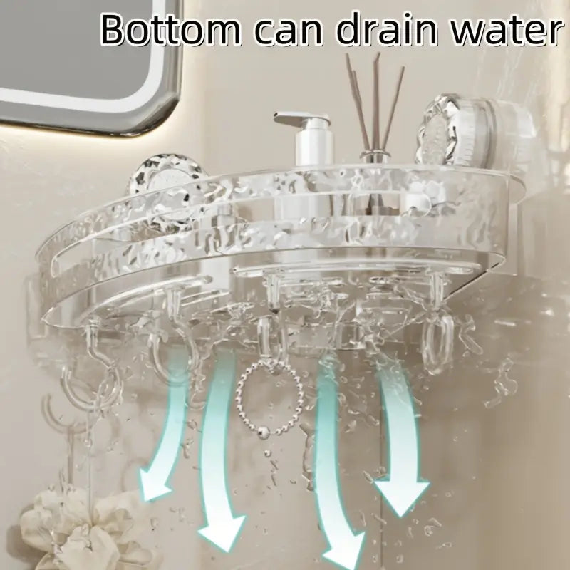 Corner Bathroom Shower Shelf Storage Basket, Wall Mounted Organizer