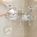 Corner Bathroom Shower Shelf Storage Basket, Wall Mounted Organizer