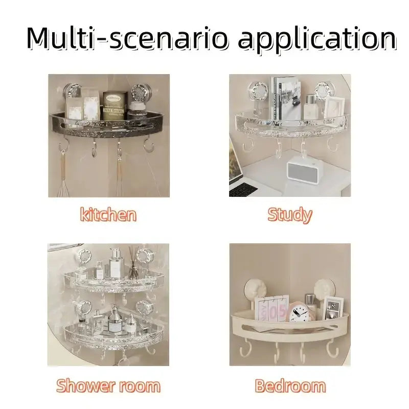 Corner Bathroom Shower Shelf Storage Basket, Wall Mounted Organizer