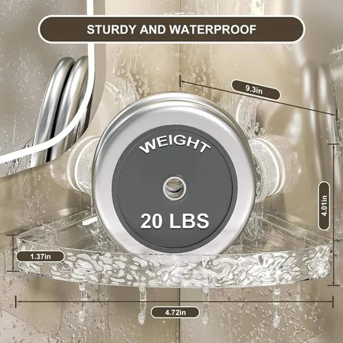 Corner Bathroom Shower Shelf Storage Basket, Wall Mounted Organizer