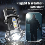 Portable, rechargeable, bright keychain flashlight