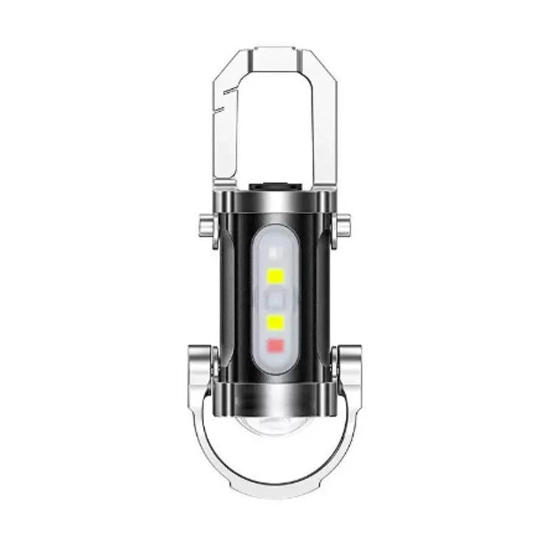 Portable, rechargeable, bright keychain flashlight